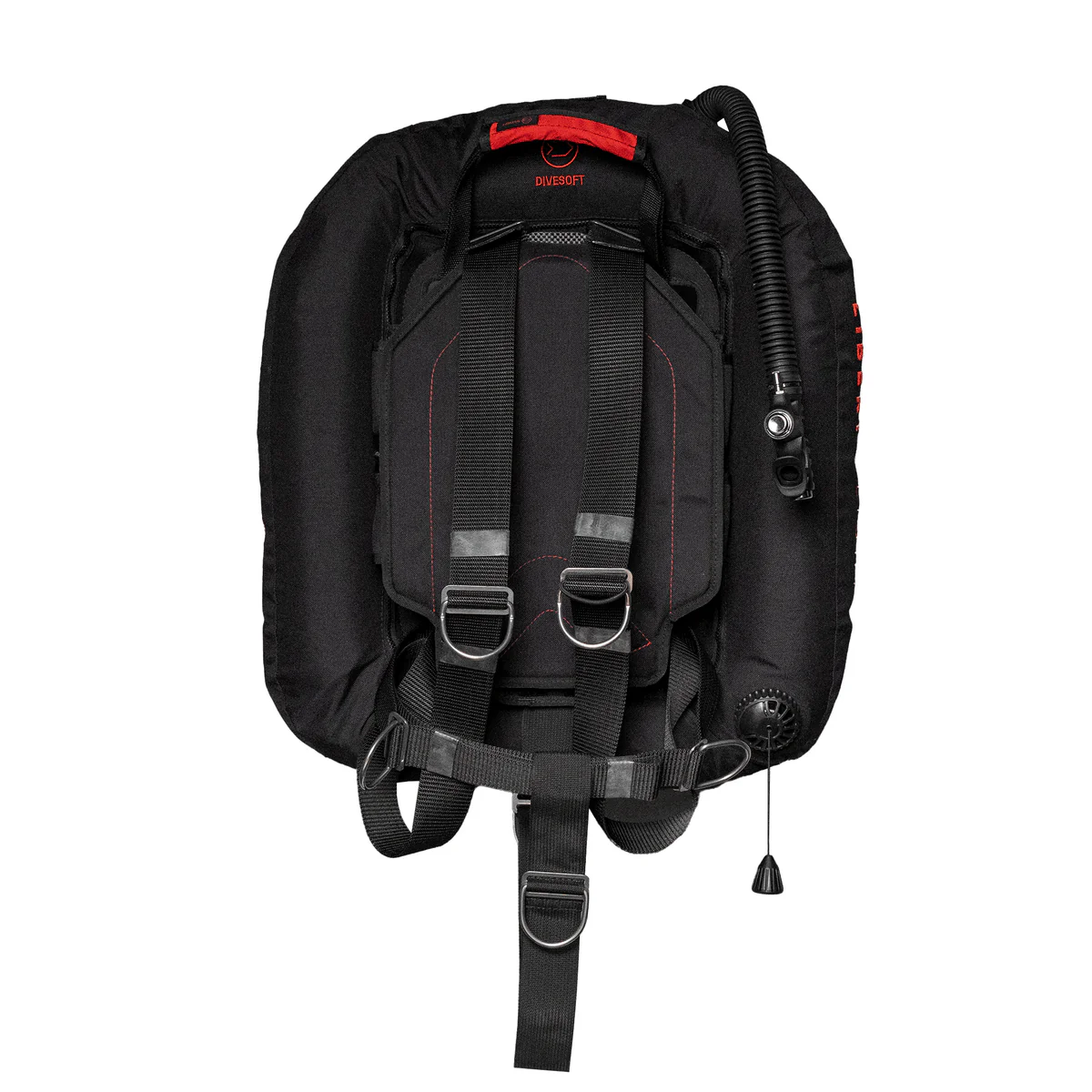 DIVESOFT - Liberty Light Harness, Wing & Straps Assembly for BMCL - Black - Image 4