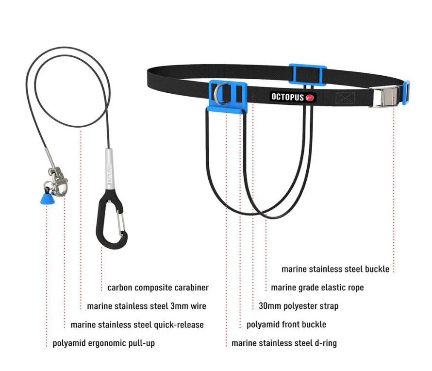 OCTOPUS FREEDIVING - 100cm CNF Freediving Lanyard - Image 5