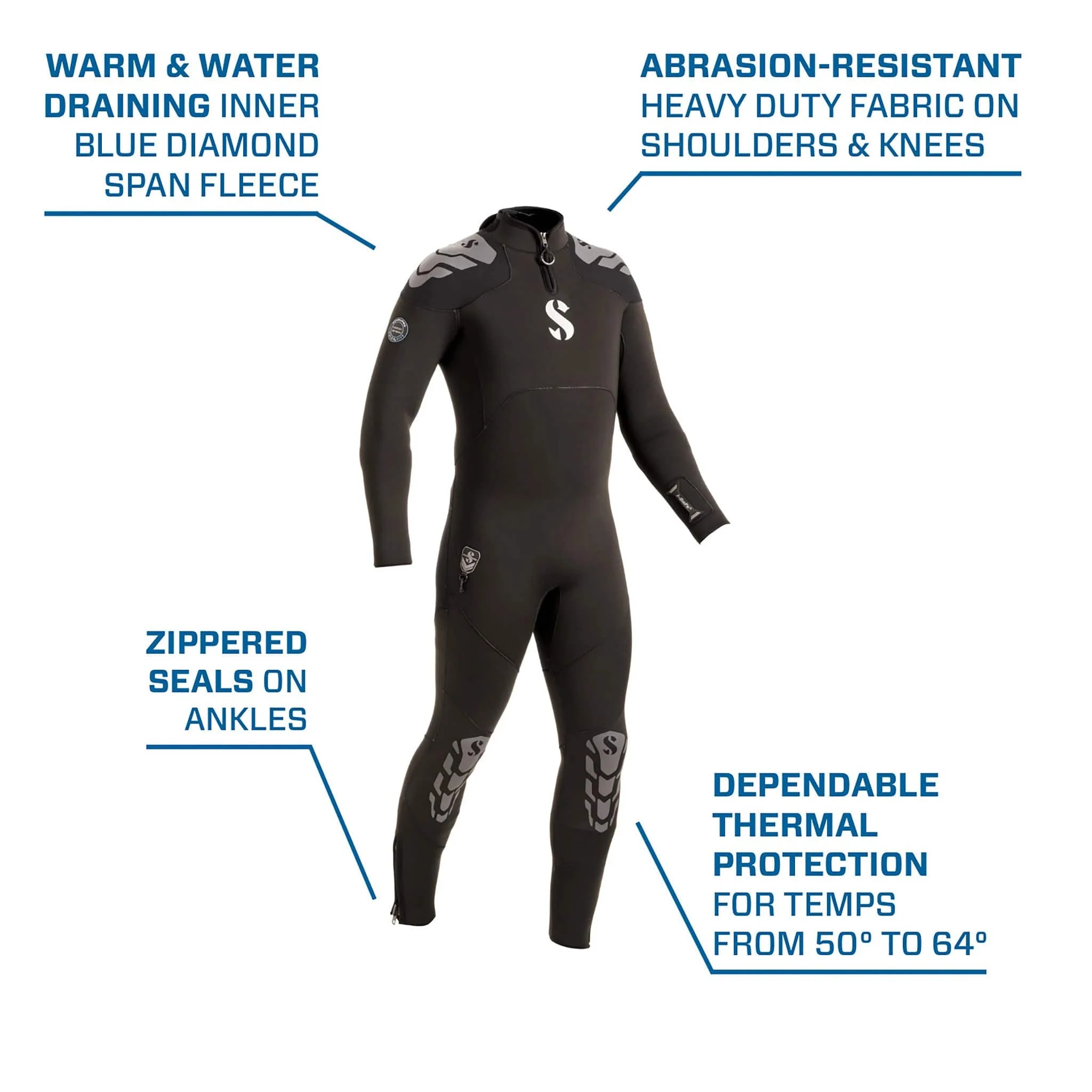 SCUBAPRO - Men's 5/4MM Everflex YULEX® Steamer - Image 7