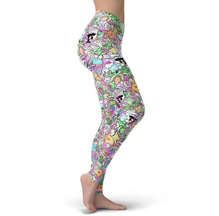 Spacefish Army - Candy Octopus Contour Leggings - Image 3