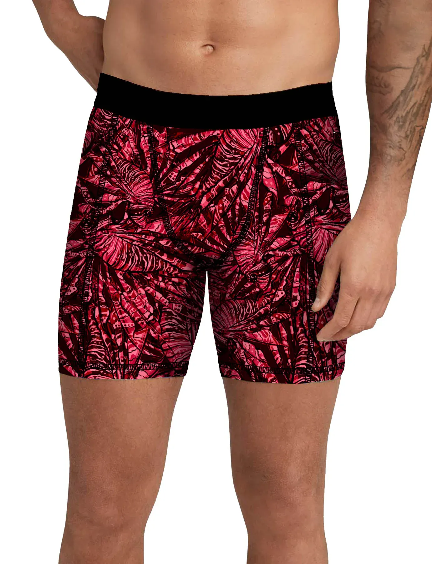 Spacefish Army - Men's Lionfish Invasion Scuba Jammer Swim Shorts