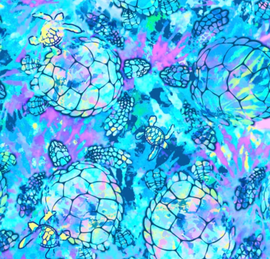 Spacefish Army - Turtle Tie Dye Shorts - Image 2